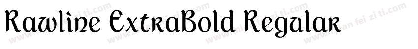 Rawline ExtraBold Regular字体转换